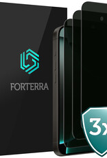 Forterra Screenprotector Geschikt voor iPhone 16 Pro Privacy Screenprotector Glas Gehard Full Cover - Screen Protector Geschikt voor iPhone 16 Pro Screenprotector Privacy Anti-Spy - 3 PACK