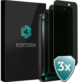 Forterra Forterra iPhone 16 Pro Screenprotector Glas Privacy - 3 PACK