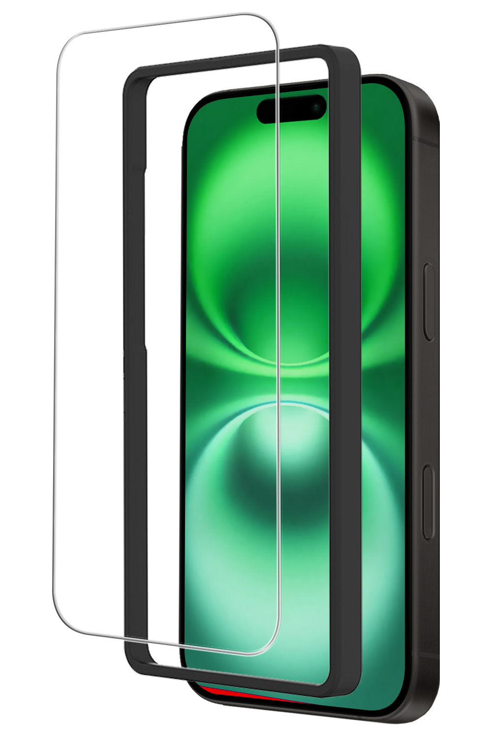 BASEY. Screenprotector Geschikt voor iPhone 16 Screenprotector Met Frame Tempered Glass - Screenprotector Geschikt voor iPhone 16 Beschermglas Met Installatie Frame Screen Protector Glas