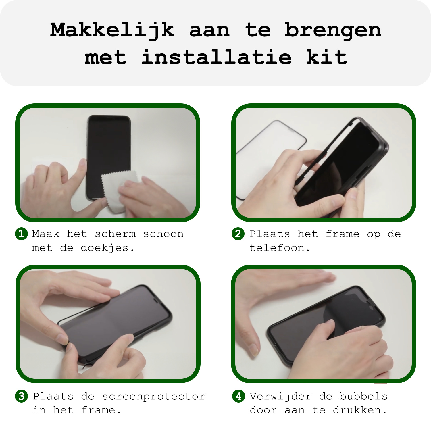 BASEY. Screenprotector Geschikt voor iPhone 16 Plus Screenprotector Met Frame Tempered Glass - Screenprotector Geschikt voor iPhone 16 Plus Beschermglas Met Installatie Frame Screen Protector Glas - 2 Stuks