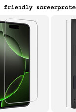 BASEY. Screenprotector Geschikt voor iPhone 16 Pro Screenprotector Met Frame Tempered Glass - Screenprotector Geschikt voor iPhone 16 Pro Beschermglas Met Installatie Frame Screen Protector Glas
