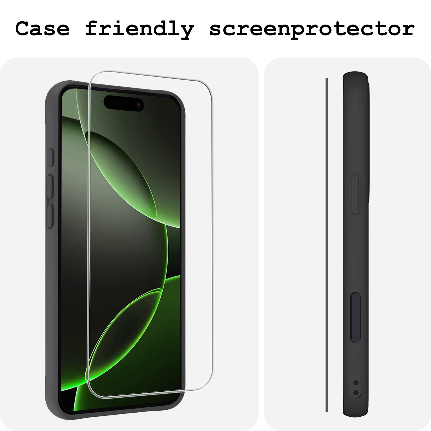 BASEY. Screenprotector Geschikt voor iPhone 16 Pro Screenprotector Met Frame Tempered Glass - Screenprotector Geschikt voor iPhone 16 Pro Beschermglas Met Installatie Frame Screen Protector Glas