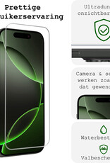 BASEY. Screenprotector Geschikt voor iPhone 16 Pro Screenprotector Met Frame Tempered Glass - Screenprotector Geschikt voor iPhone 16 Pro Beschermglas Met Installatie Frame Screen Protector Glas