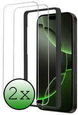 BASEY. Screenprotector Geschikt voor iPhone 16 Pro Max Screenprotector Met Frame Tempered Glass - Screenprotector Geschikt voor iPhone 16 Pro Max Beschermglas Met Installatie Frame Screen Protector Glas - 2 Stuks