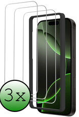 BASEY. Screenprotector Geschikt voor iPhone 16 Pro Max Screenprotector Met Frame Tempered Glass - Screenprotector Geschikt voor iPhone 16 Pro Max Beschermglas Met Installatie Frame Screen Protector Glas - 3 Stuks