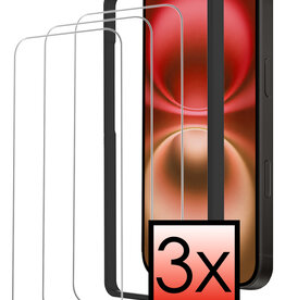 NoXx NoXx iPhone 16 Screenprotector Met Installieframe - 3 PACK