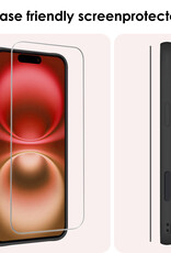 NoXx Screenprotector Geschikt voor iPhone 16 Plus Screenprotector Met Montage Frame Tempered Glass Gehard Glas Beschermglas Met Installatie Kit - 3x