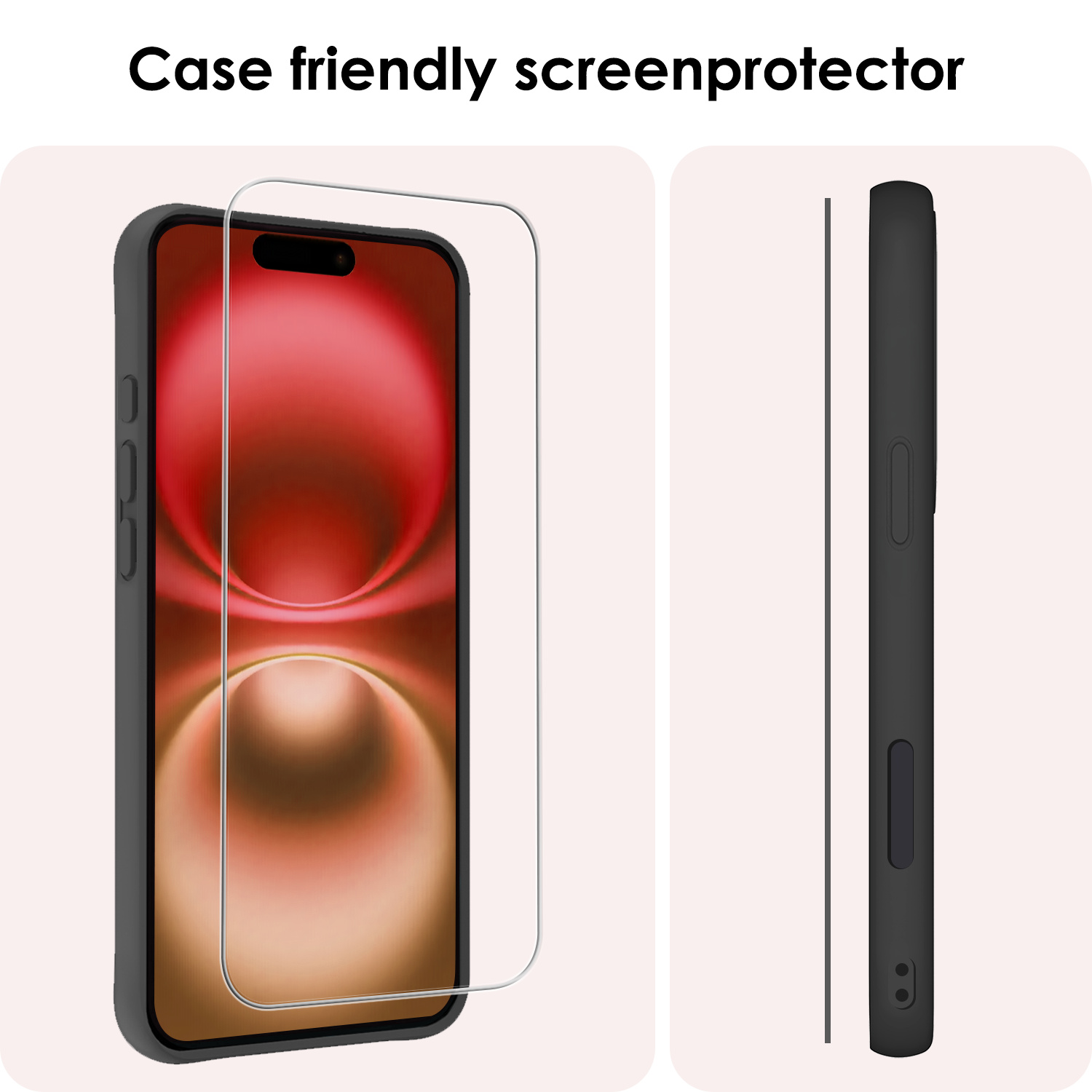 NoXx Screenprotector Geschikt voor iPhone 16 Plus Screenprotector Met Montage Frame Tempered Glass Gehard Glas Beschermglas Met Installatie Kit - 3x