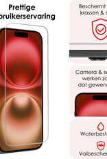 NoXx Screenprotector Geschikt voor iPhone 16 Plus Screenprotector Met Montage Frame Tempered Glass Gehard Glas Beschermglas Met Installatie Kit - 3x