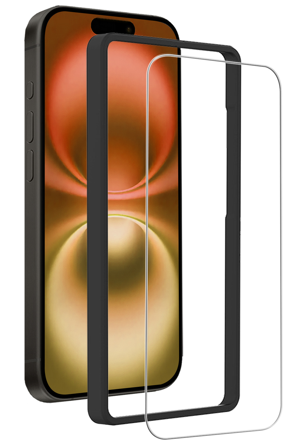 Nomfy Screenprotector - Geschikt voor iPhone 16 Screenprotector Met Frame Bescherm Glas Tempered Glass - Screenprotector Geschikt voor iPhone 16 Screen Protector Met Installatie Tool