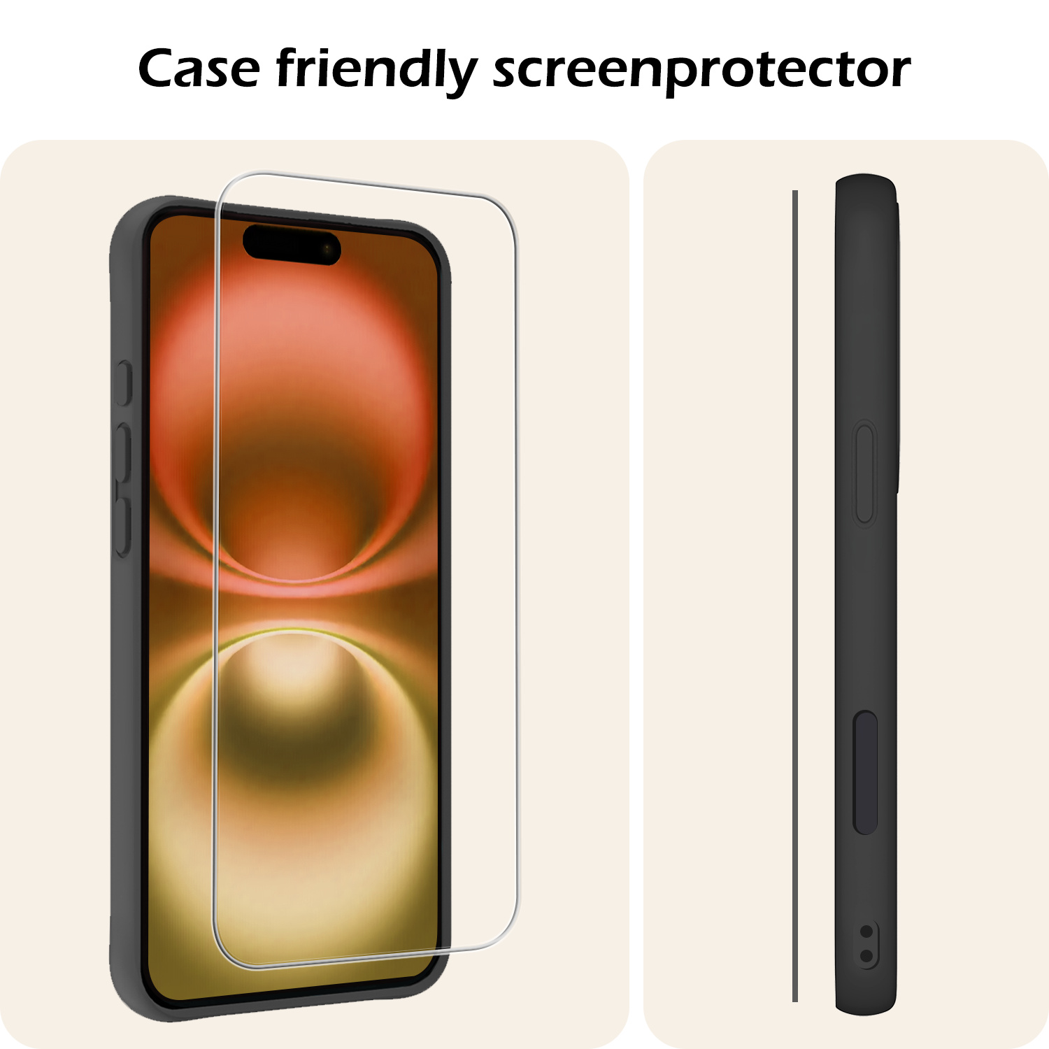 Nomfy Screenprotector - Geschikt voor iPhone 16 Screenprotector Met Frame Bescherm Glas Tempered Glass - Screenprotector Geschikt voor iPhone 16 Screen Protector Met Installatie Tool - 2 PACK