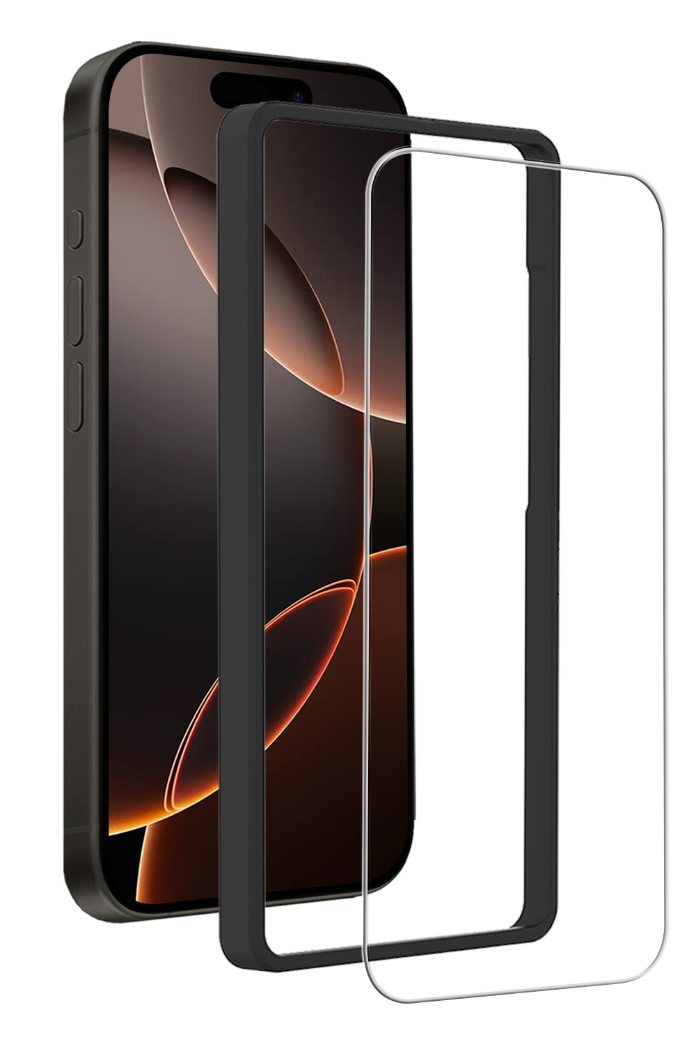 Nomfy Screenprotector - Geschikt voor iPhone 16 Pro Screenprotector Met Frame Bescherm Glas Tempered Glass - Screenprotector Geschikt voor iPhone 16 Pro Screen Protector Met Installatie Tool