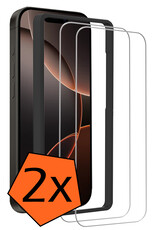 Nomfy Screenprotector - Geschikt voor iPhone 16 Pro Screenprotector Met Frame Bescherm Glas Tempered Glass - Screenprotector Geschikt voor iPhone 16 Pro Screen Protector Met Installatie Tool - 2 PACK