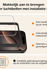 Nomfy Screenprotector - Geschikt voor iPhone 16 Pro Screenprotector Met Frame Bescherm Glas Tempered Glass - Screenprotector Geschikt voor iPhone 16 Pro Screen Protector Met Installatie Tool - 2 PACK