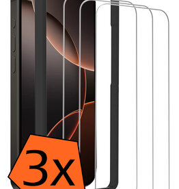 Nomfy Nomfy iPhone 16 Pro Screenprotector Met Installieframe - 3 PACK