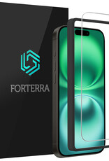 Forterra Screenprotector Geschikt voor iPhone 16 Screenprotector Met Montage Frame Glas Gehard Screen Cover - Screen Protector Geschikt voor iPhone 16 Screenprotector Met Frame Tempered Glass