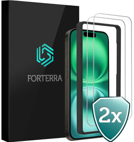 Forterra Forterra iPhone 16 Screenprotector Met Installieframe - 2 PACK