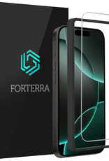 Forterra Screenprotector Geschikt voor iPhone 16 Pro Screenprotector Met Montage Frame Glas Gehard Screen Cover - Screen Protector Geschikt voor iPhone 16 Pro Screenprotector Met Frame Tempered Glass