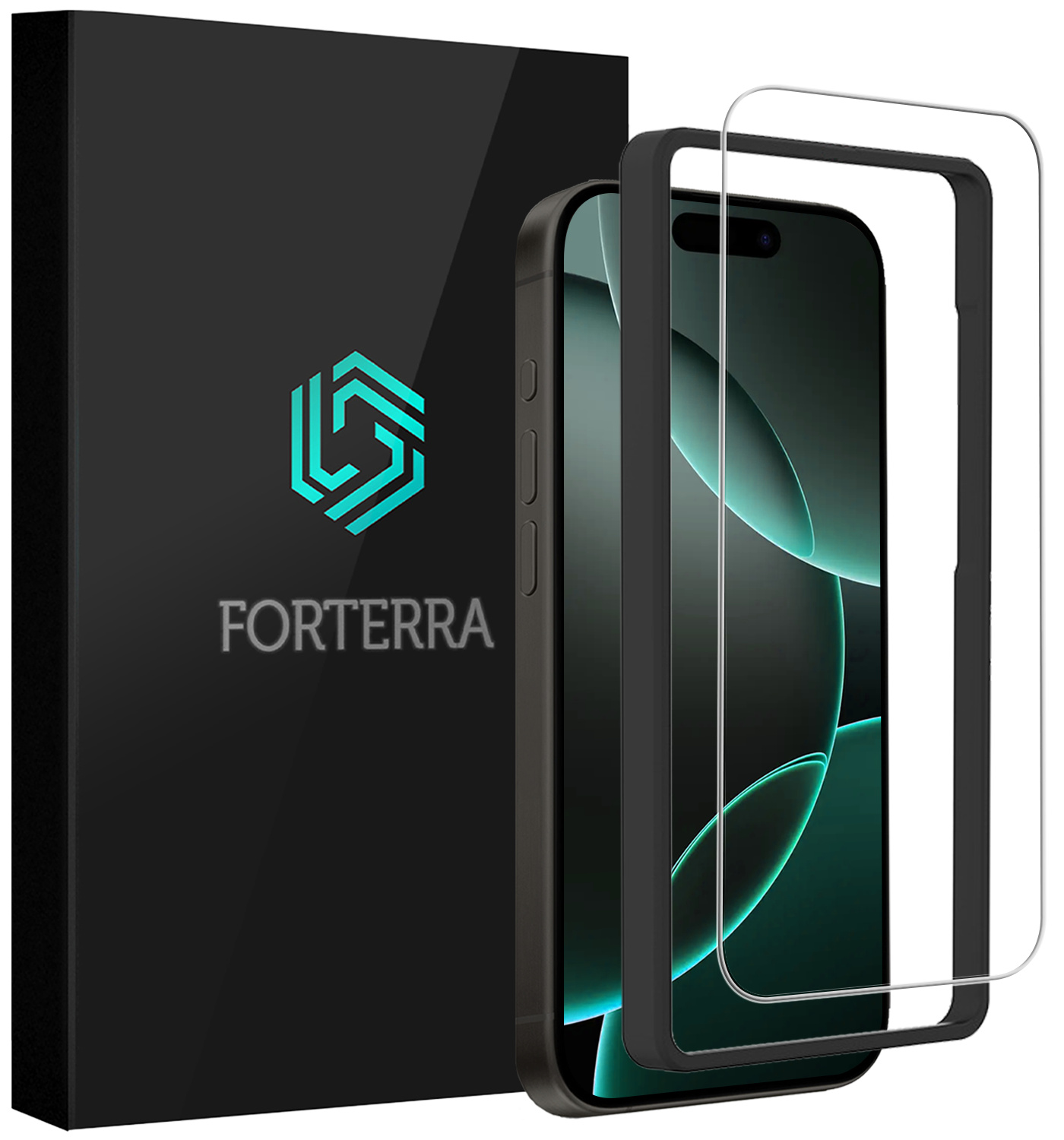 Forterra Screenprotector Geschikt voor iPhone 16 Pro Max Screenprotector Met Montage Frame Glas Gehard Screen Cover - Screen Protector Geschikt voor iPhone 16 Pro Max Screenprotector Met Frame Tempered Glass
