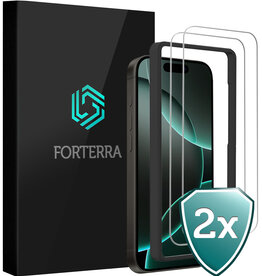 Forterra Forterra iPhone 16 Pro Max Screenprotector Met Installieframe - 2 PACK