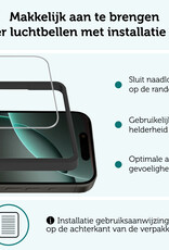 Forterra Screenprotector Geschikt voor iPhone 16 Pro Max Screenprotector Met Montage Frame Glas Gehard Screen Cover - Screen Protector Geschikt voor iPhone 16 Pro Max Screenprotector Met Frame Tempered Glass -3 PACK