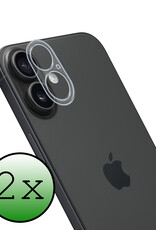 BASEY. Screenprotector Geschikt voor iPhone 16 Camera Screenprotector Tempered Glass Beschermglas Camera - Screenprotector Geschikt voor iPhone 16 Camera Screen Protector - 2 Stuks