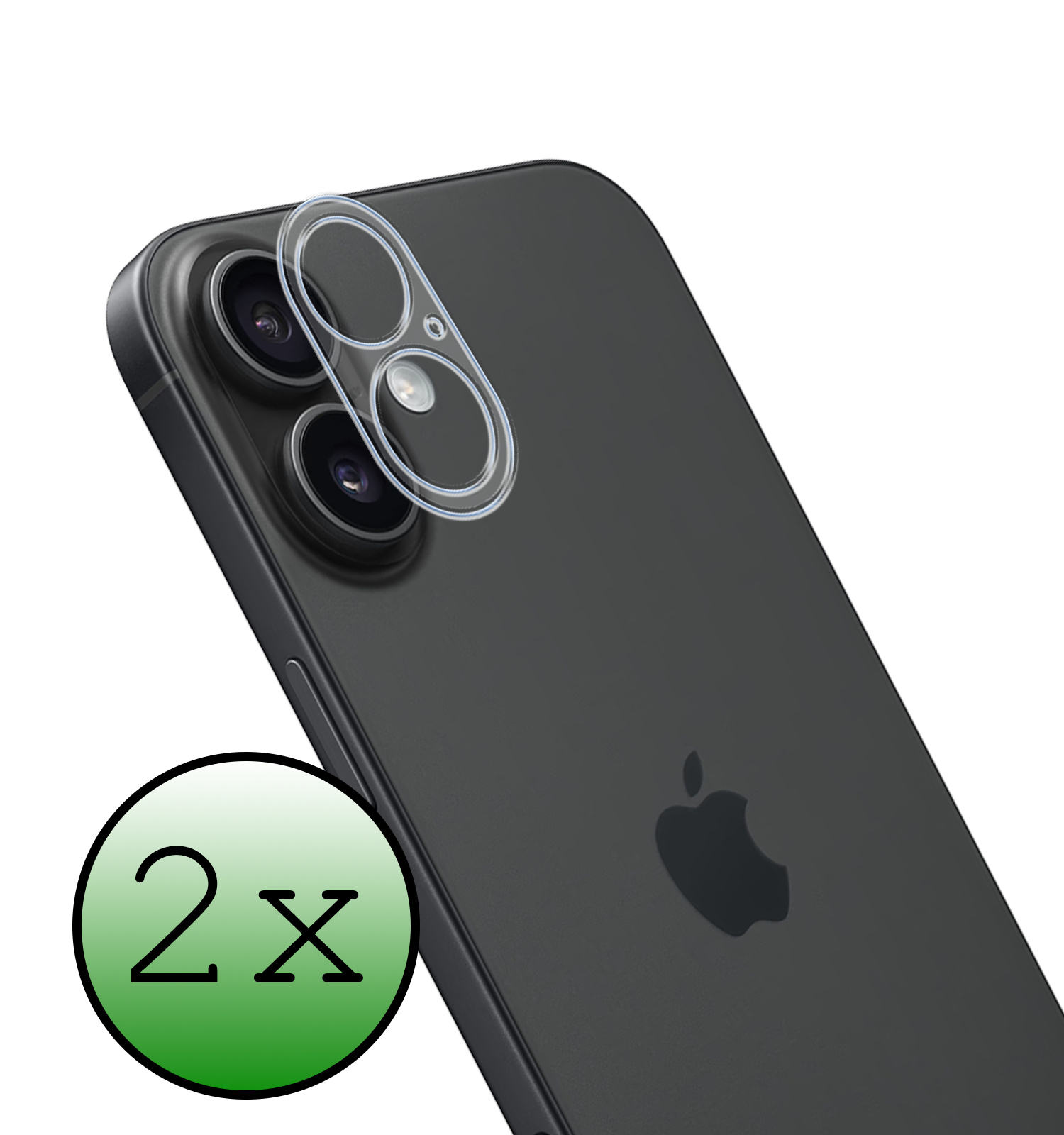 BASEY. Screenprotector Geschikt voor iPhone 16 Camera Screenprotector Tempered Glass Beschermglas Camera - Screenprotector Geschikt voor iPhone 16 Camera Screen Protector - 2 Stuks