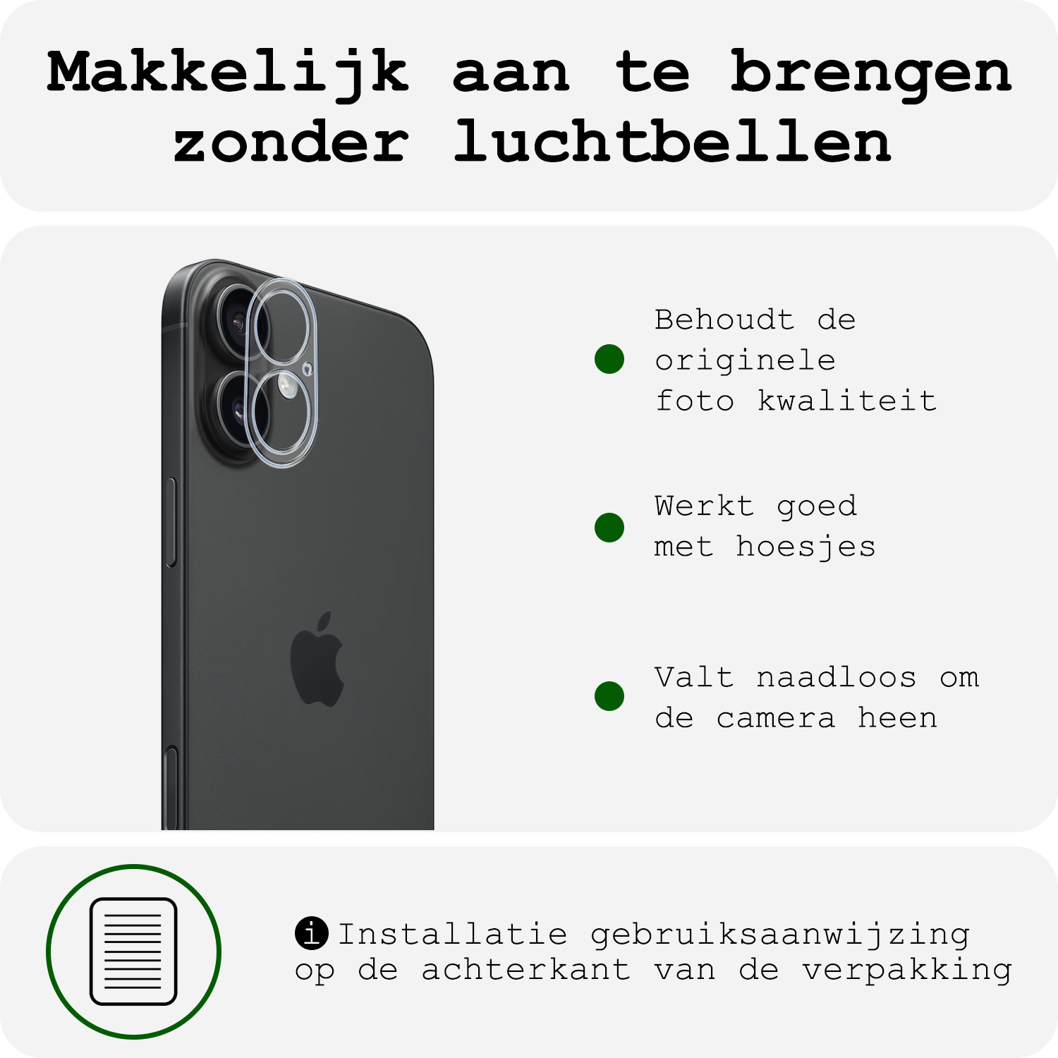 BASEY. Screenprotector Geschikt voor iPhone 16 Plus Camera Screenprotector Tempered Glass Beschermglas Camera - Screenprotector Geschikt voor iPhone 16 Plus Camera Screen Protector
