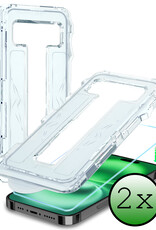 BASEY. Screenprotector Geschikt voor iPhone 16 Screenprotector Met Montage Frame Beschermglas Full Cover - Screenprotector Geschikt voor iPhone 16 Screen Protector Met Installatie Kit Full Cover - 2 Stuks