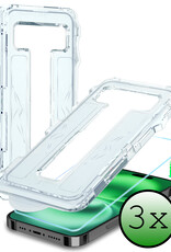 BASEY. Screenprotector Geschikt voor iPhone 16 Screenprotector Met Montage Frame Beschermglas Full Cover - Screenprotector Geschikt voor iPhone 16 Screen Protector Met Installatie Kit Full Cover - 3 Stuks