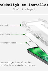BASEY. Screenprotector Geschikt voor iPhone 16 Plus Screenprotector Met Montage Frame Beschermglas Full Cover - Screenprotector Geschikt voor iPhone 16 Plus Screen Protector Met Installatie Kit Full Cover