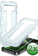 BASEY. Screenprotector Geschikt voor iPhone 16 Pro Screenprotector Met Montage Frame Beschermglas Full Cover - Screenprotector Geschikt voor iPhone 16 Pro Screen Protector Met Installatie Kit Full Cover - 2 Stuks