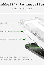 BASEY. Screenprotector Geschikt voor iPhone 16 Pro Screenprotector Met Montage Frame Beschermglas Full Cover - Screenprotector Geschikt voor iPhone 16 Pro Screen Protector Met Installatie Kit Full Cover - 2 Stuks