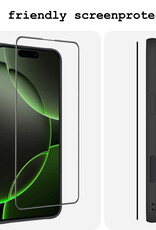 BASEY. Screenprotector Geschikt voor iPhone 16 Pro Screenprotector Met Montage Frame Beschermglas Full Cover - Screenprotector Geschikt voor iPhone 16 Pro Screen Protector Met Installatie Kit Full Cover - 3 Stuks