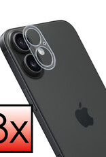 NoXx Screenprotector Geschikt voor iPhone 16 Camera Screenprotector Gehard Glas - Screenprotector Geschikt voor iPhone 16 Screenprotector Camera Tempered Glass - 3x
