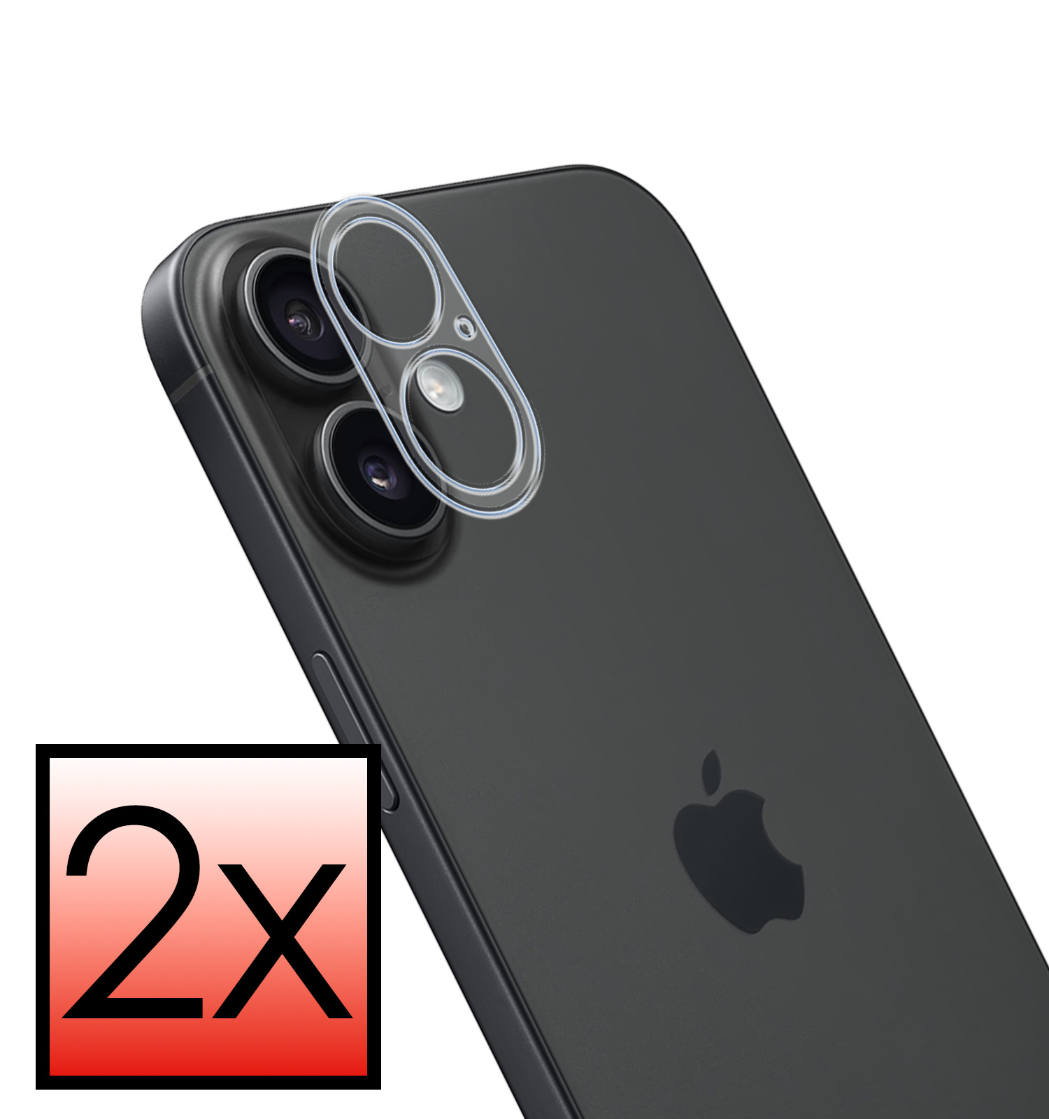 NoXx Screenprotector Geschikt voor iPhone 16 Plus Camera Screenprotector Gehard Glas - Screenprotector Geschikt voor iPhone 16 Plus Screenprotector Camera Tempered Glass - 2x