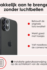 NoXx Screenprotector Geschikt voor iPhone 16 Plus Camera Screenprotector Gehard Glas - Screenprotector Geschikt voor iPhone 16 Plus Screenprotector Camera Tempered Glass - 2x