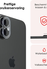 NoXx Screenprotector Geschikt voor iPhone 16 Plus Camera Screenprotector Gehard Glas - Screenprotector Geschikt voor iPhone 16 Plus Screenprotector Camera Tempered Glass - 2x