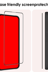 NoXx Screenprotector Geschikt voor iPhone 16 Screenprotector Met Montage Frame Hybrid Flexibel Glass Full Cover - 3x