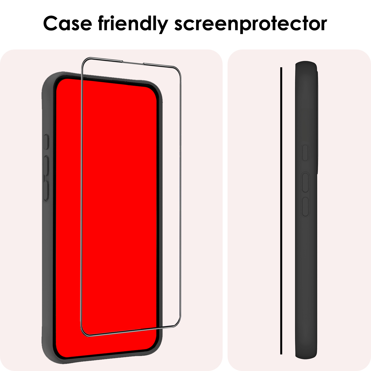 NoXx Screenprotector Geschikt voor iPhone 16 Screenprotector Met Montage Frame Hybrid Flexibel Glass Full Cover - 3x