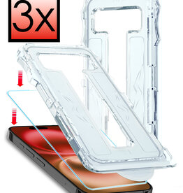 NoXx NoXx iPhone 16 Plus Hybrid Screenprotector - 3 PACK