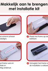 NoXx Screenprotector Geschikt voor iPhone 16 Pro Screenprotector Met Montage Frame Hybrid Flexibel Glass Full Cover