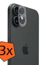 Nomfy Screenprotector - Geschikt voor iPhone 16 Camera Screen Protector Beschermglas - Screenprotector Geschikt voor iPhone 16 Camera Screenprotector Tempered Glass - 3 PACK