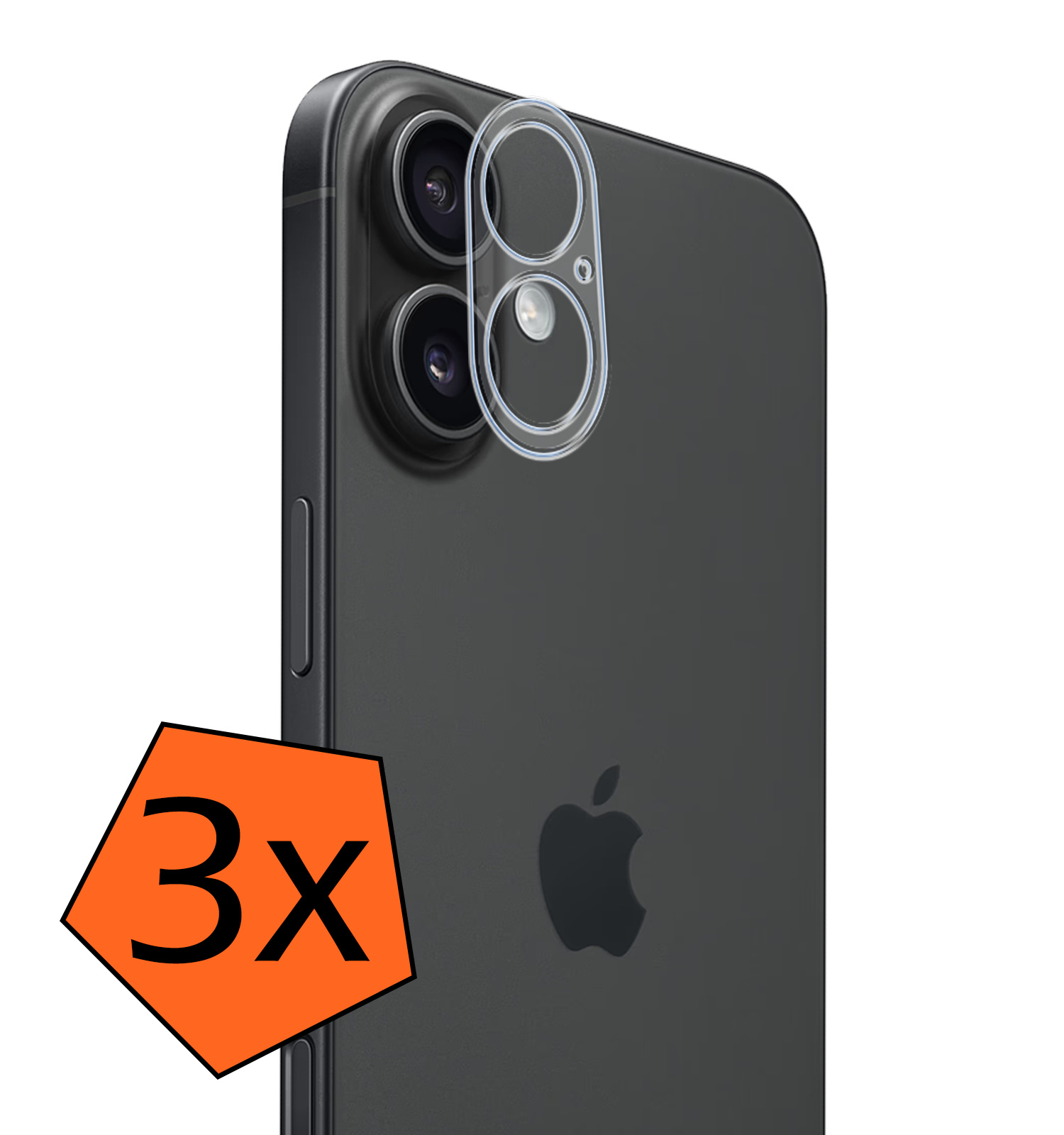 Nomfy Screenprotector - Geschikt voor iPhone 16 Camera Screen Protector Beschermglas - Screenprotector Geschikt voor iPhone 16 Camera Screenprotector Tempered Glass - 3 PACK