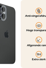 Nomfy Screenprotector - Geschikt voor iPhone 16 Plus Camera Screen Protector Beschermglas - Screenprotector Geschikt voor iPhone 16 Plus Camera Screenprotector Tempered Glass