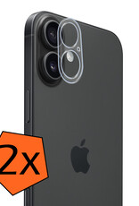 Nomfy Screenprotector - Geschikt voor iPhone 16 Plus Camera Screen Protector Beschermglas - Screenprotector Geschikt voor iPhone 16 Plus Camera Screenprotector Tempered Glass - 2 PACK