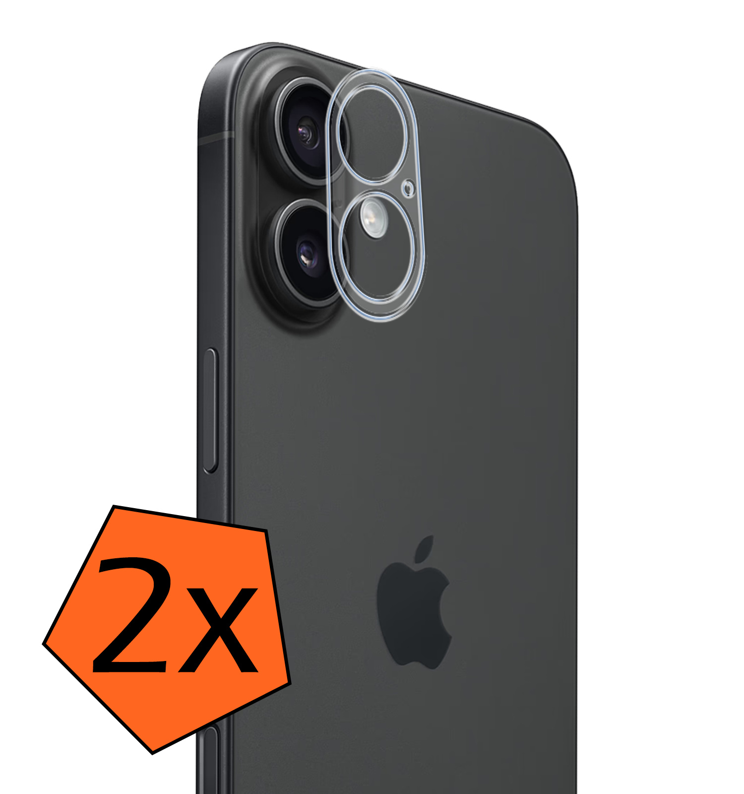Nomfy Screenprotector - Geschikt voor iPhone 16 Plus Camera Screen Protector Beschermglas - Screenprotector Geschikt voor iPhone 16 Plus Camera Screenprotector Tempered Glass - 2 PACK