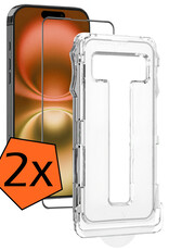 Nomfy Screenprotector - Geschikt voor iPhone 16 Screenprotector Met Installatie Kit Bescherm Glas - Screenprotector Geschikt voor iPhone 16 Screen Protector Met Montage Frame Flexibel Glas Full Cover - 2 PACK