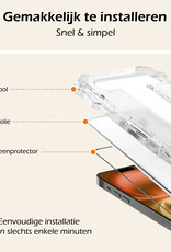 Nomfy Screenprotector - Geschikt voor iPhone 16 Plus Screenprotector Met Installatie Kit Bescherm Glas - Screenprotector Geschikt voor iPhone 16 Plus Screen Protector Met Montage Frame Flexibel Glas Full Cover