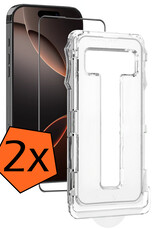 Nomfy Screenprotector - Geschikt voor iPhone 16 Pro Screenprotector Met Installatie Kit Bescherm Glas - Screenprotector Geschikt voor iPhone 16 Pro Screen Protector Met Montage Frame Flexibel Glas Full Cover - 2 PACK